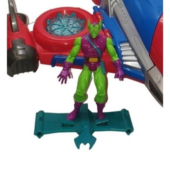 Marvel Spider-Man Jetquarters Ship Green Goblin Articulated Figures Playset NWOT - Picture 4 of 11